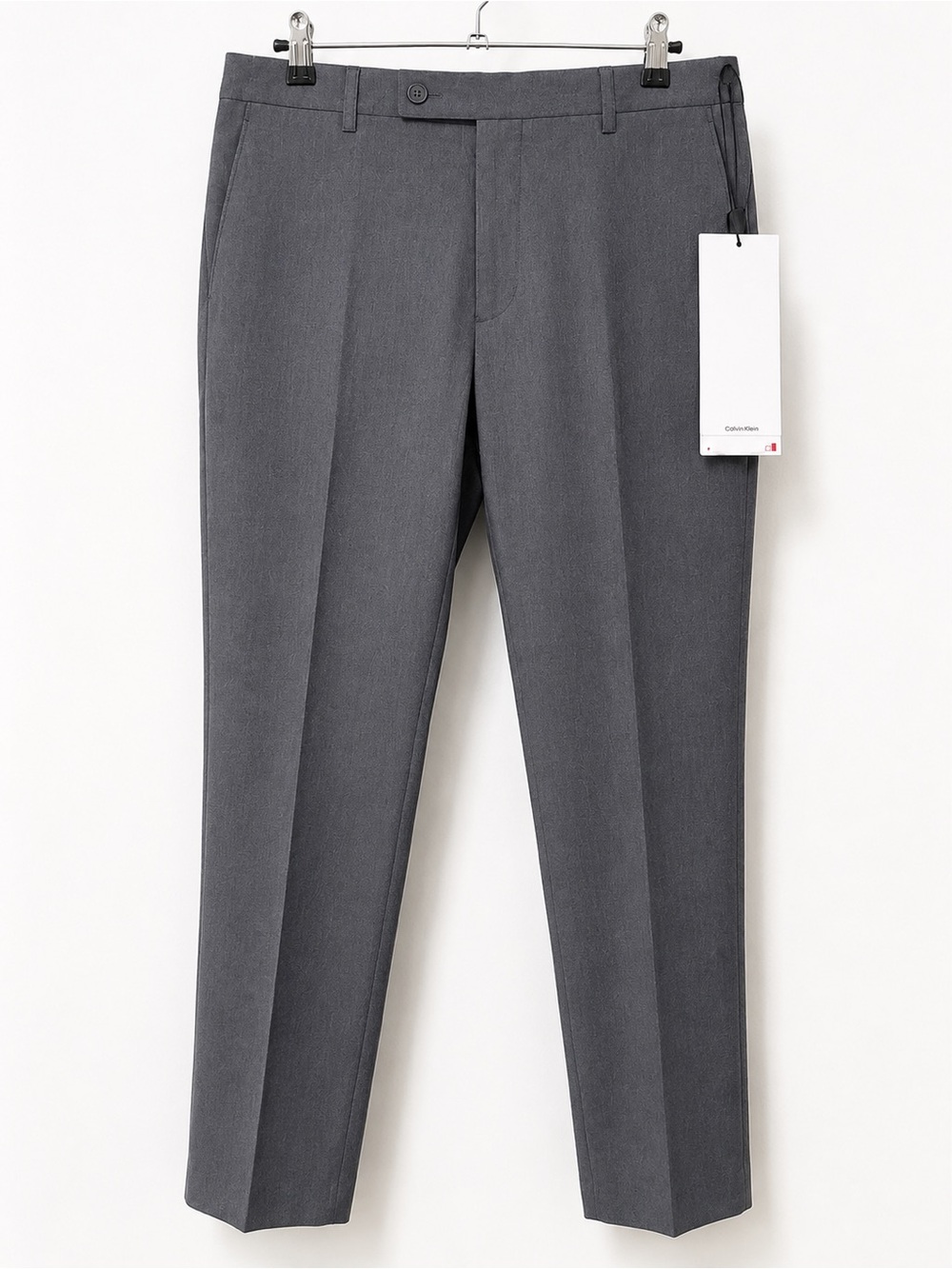 NWT Calvin Klein Men’s Slim Fit Dress Pants Gray Stretch 40x30 $95 Retail